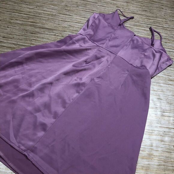 W-56 Gibson strappy surplice front mini Dress LAVENDER sz XS - Picture 3 of 3
